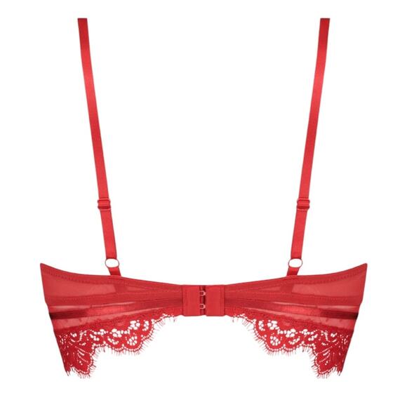 NWOT Hunkemoller Marilee Padded Underwired Longline Red Bra – Sz 34B - Picture 4 of 8
